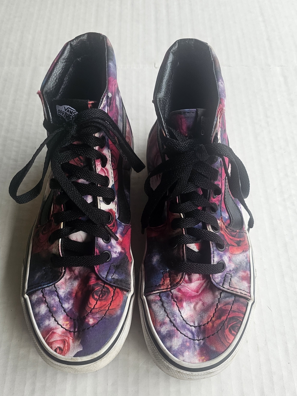 Vans Women’s Floral High-Top Sneakers in Pink & Purple